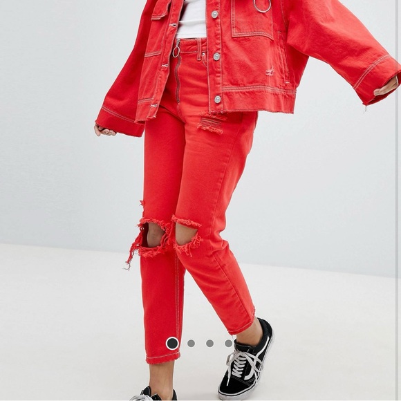 Bershka Rip And Distressed Mom Jean - Picture 1 of 4